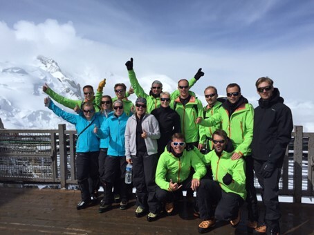 Arcady groepsfoto, beklimming berg